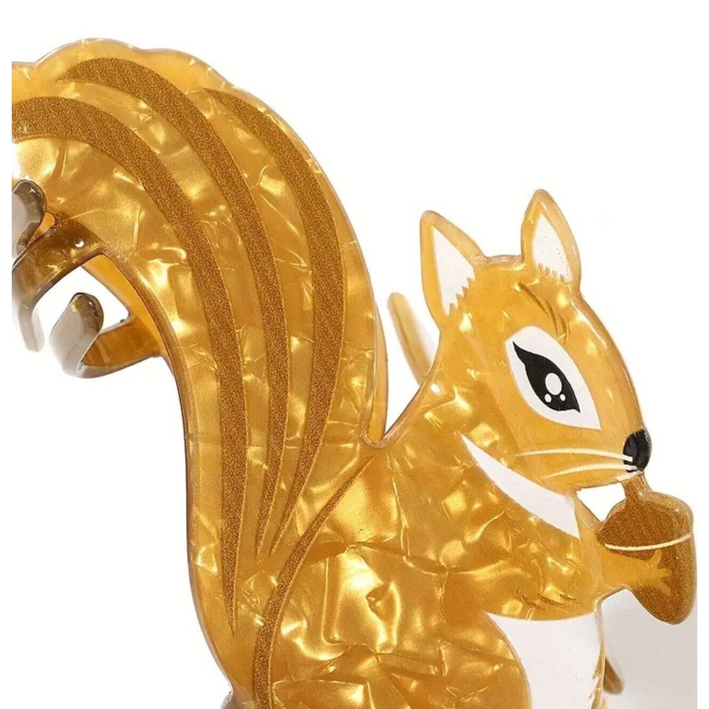 Squirrel Claw Clip Novelty Hair Accessory Acrylic Hair Clip Animal Gift NEW - Picture 6 of 6